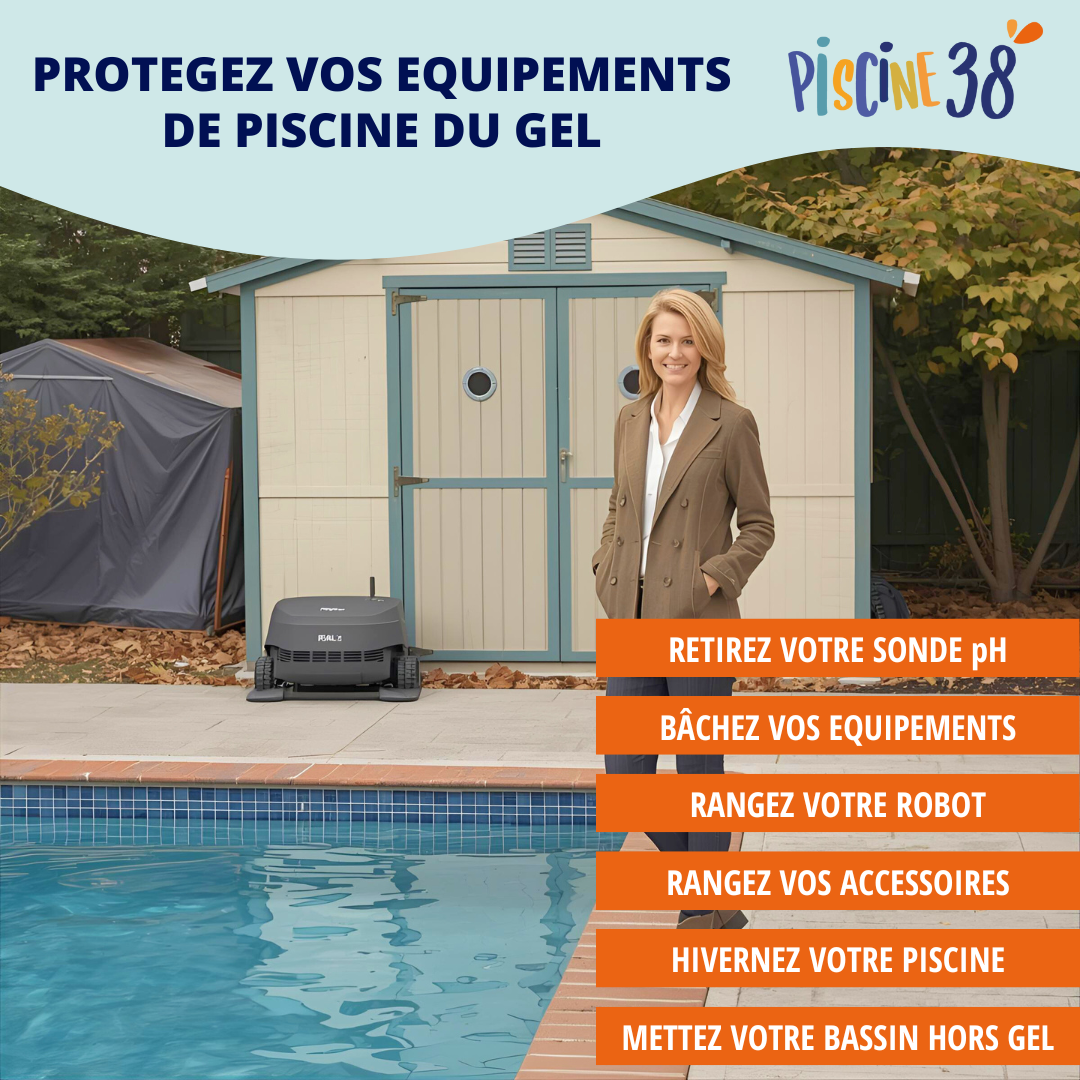 Protégez vos équipements piscine du gel cet hiver.
