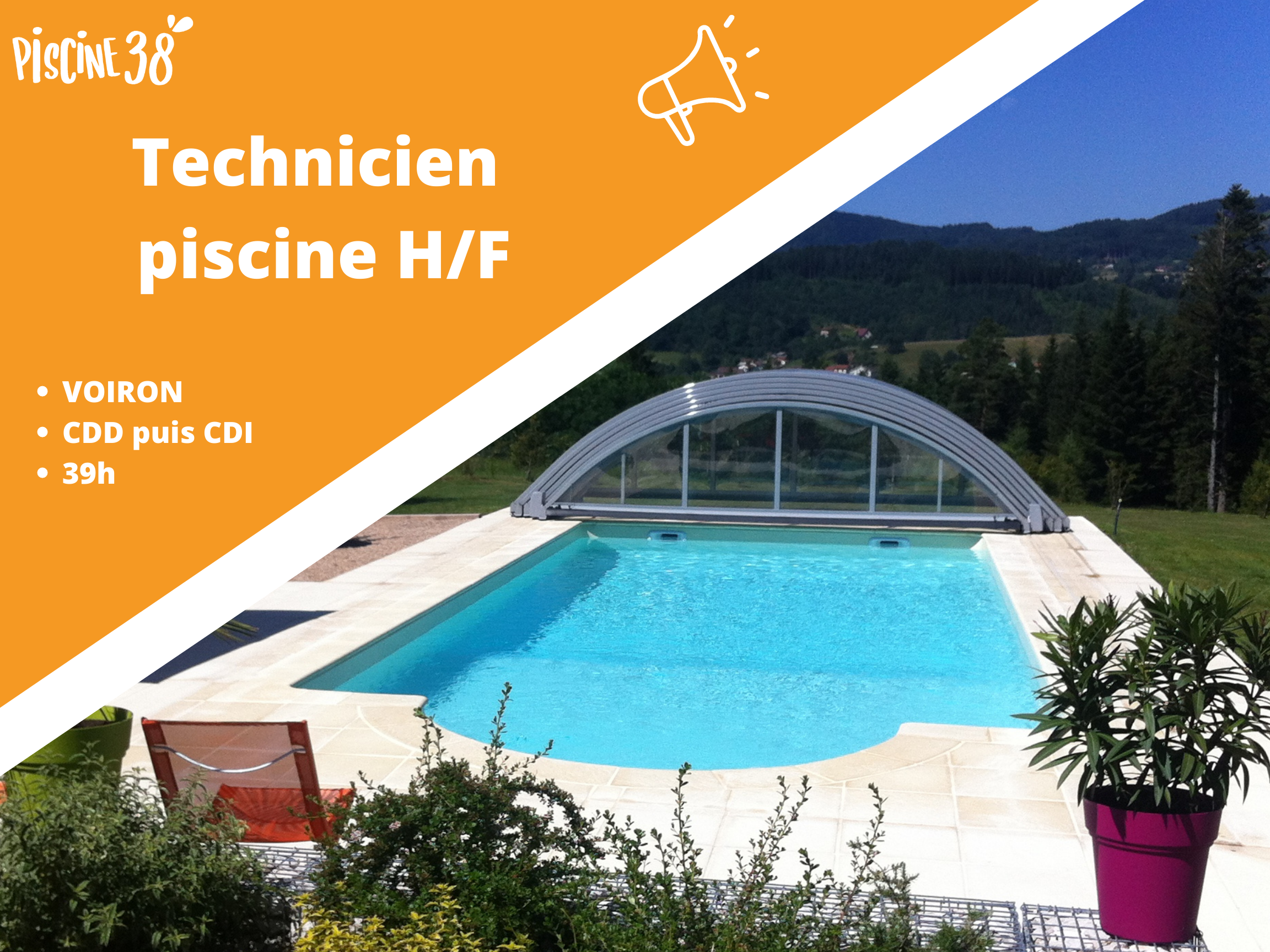 Recrutement technicien piscine H/F piscine 38 voiron